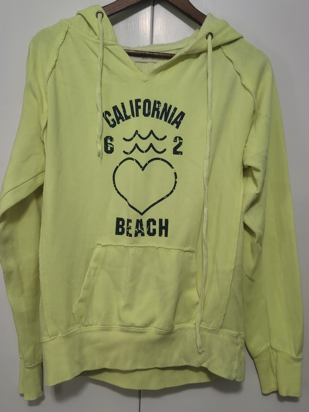 Ocean Drive Light Yellow California Beach Pullover Hoodie